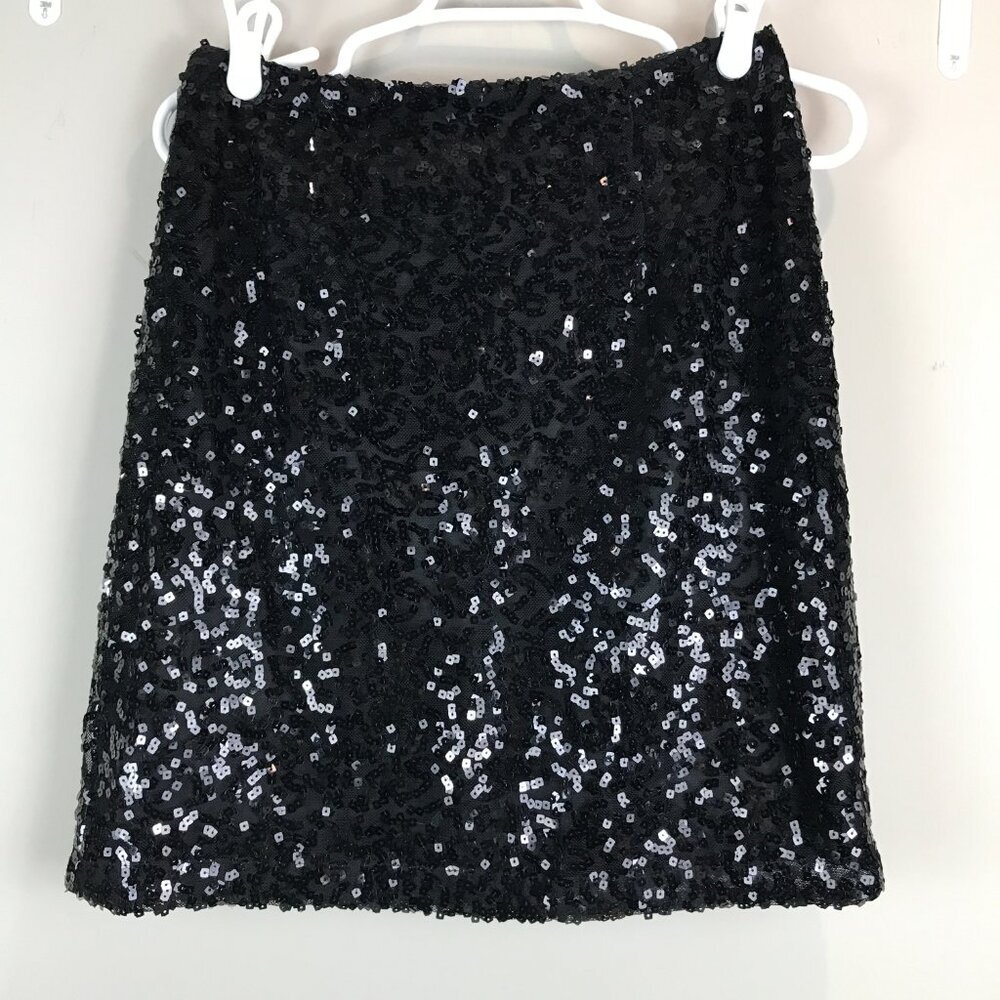 Women's Tahari Black Sequin Skirt, Size 6